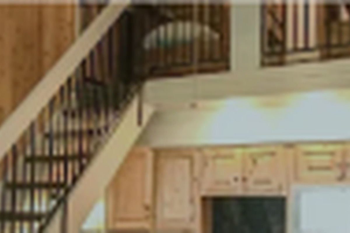 Loft kitchen and staircase